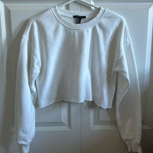White cropped sweatshirt